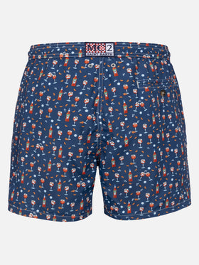 Costume da bagno da uomo in tessuto leggero Lighting Micro Fantasy con stampa Aperol Spritz | EDIZIONE SPECIALE APEROL