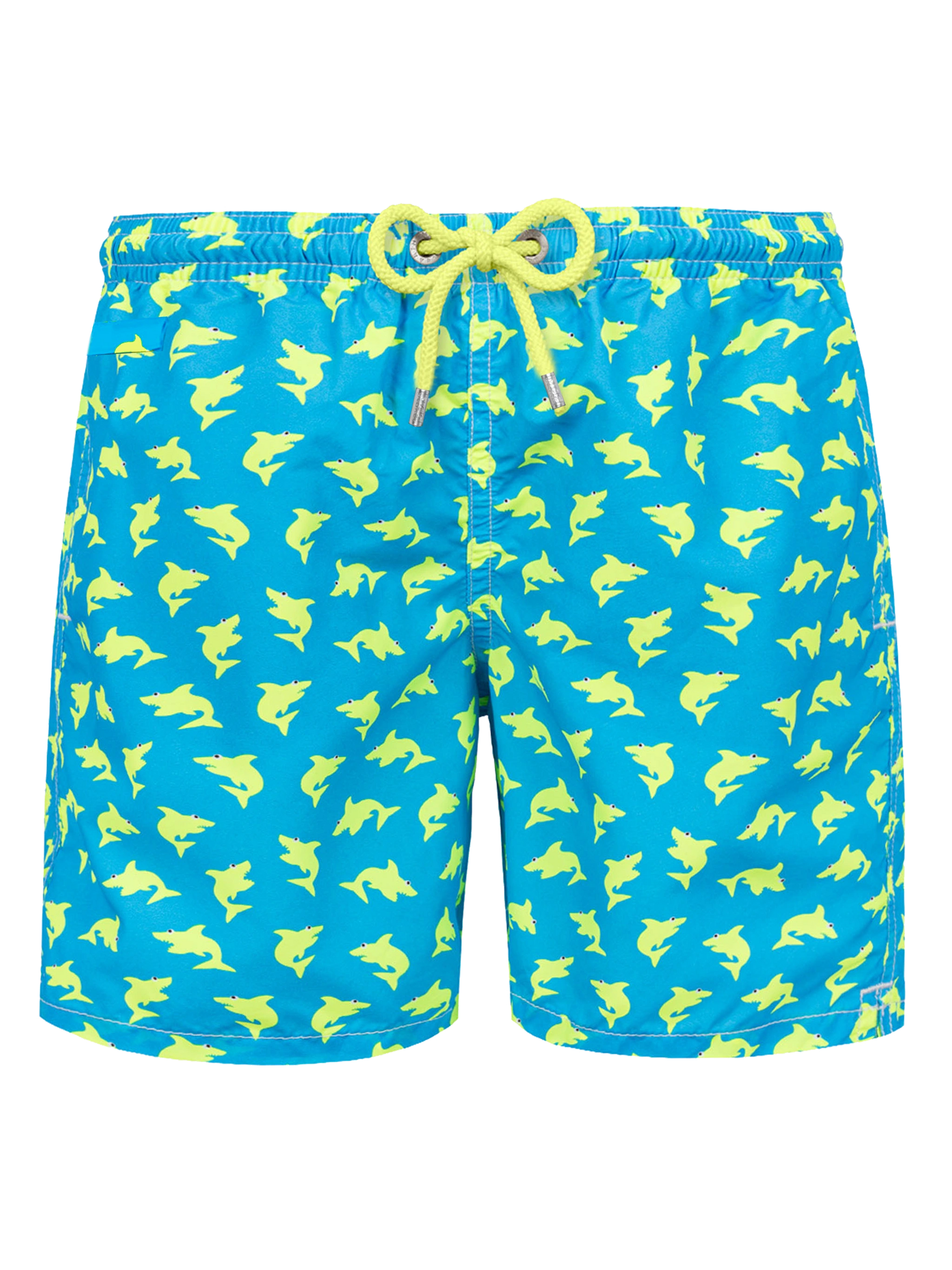 Man light fabric swim shorts with shark - MC2 Saint Barth