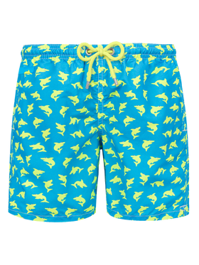 Man light fabric swim shorts with shark - MC2 Saint Barth