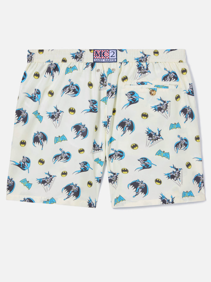 White Lighting Micro swim shorts with Batman print | Special Edition