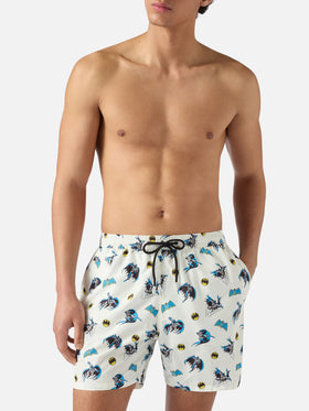 White Lighting Micro swim shorts with Batman print | Special Edition