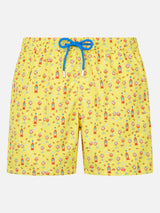 Man lightweight fabric swim-shorts Lighting Micro Fantasy with Aperol Spritz print | APEROL SPECIAL EDITION