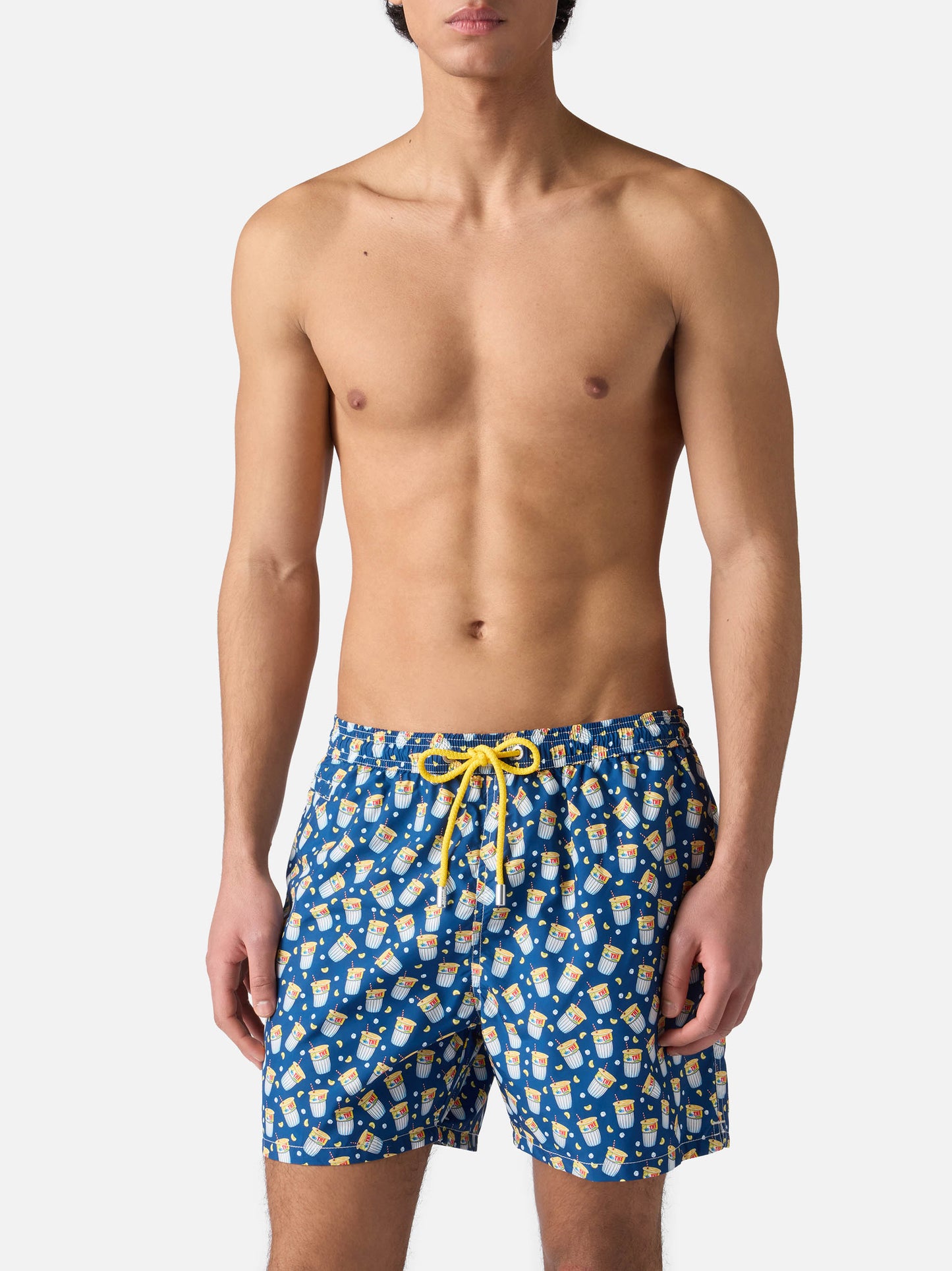 Badehose aus leichtem Stoff mit Estathè-Pack-Print | ESTATHE' FERRERO SPECIAL EDITION