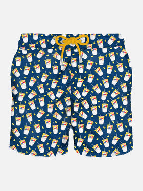 Lightweight fabric swim-shorts Lighting with Estathè pack print | ESTATHE' FERRERO SPECIAL EDITION