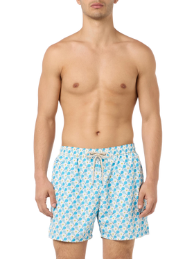 Man lightweight fabric swim-shorts Lighting Micro Fantasy with padel print - MC2 Saint Barth