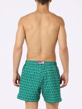 Man lightweight fabric swim-shorts Lighting Micro Fantasy with golf print