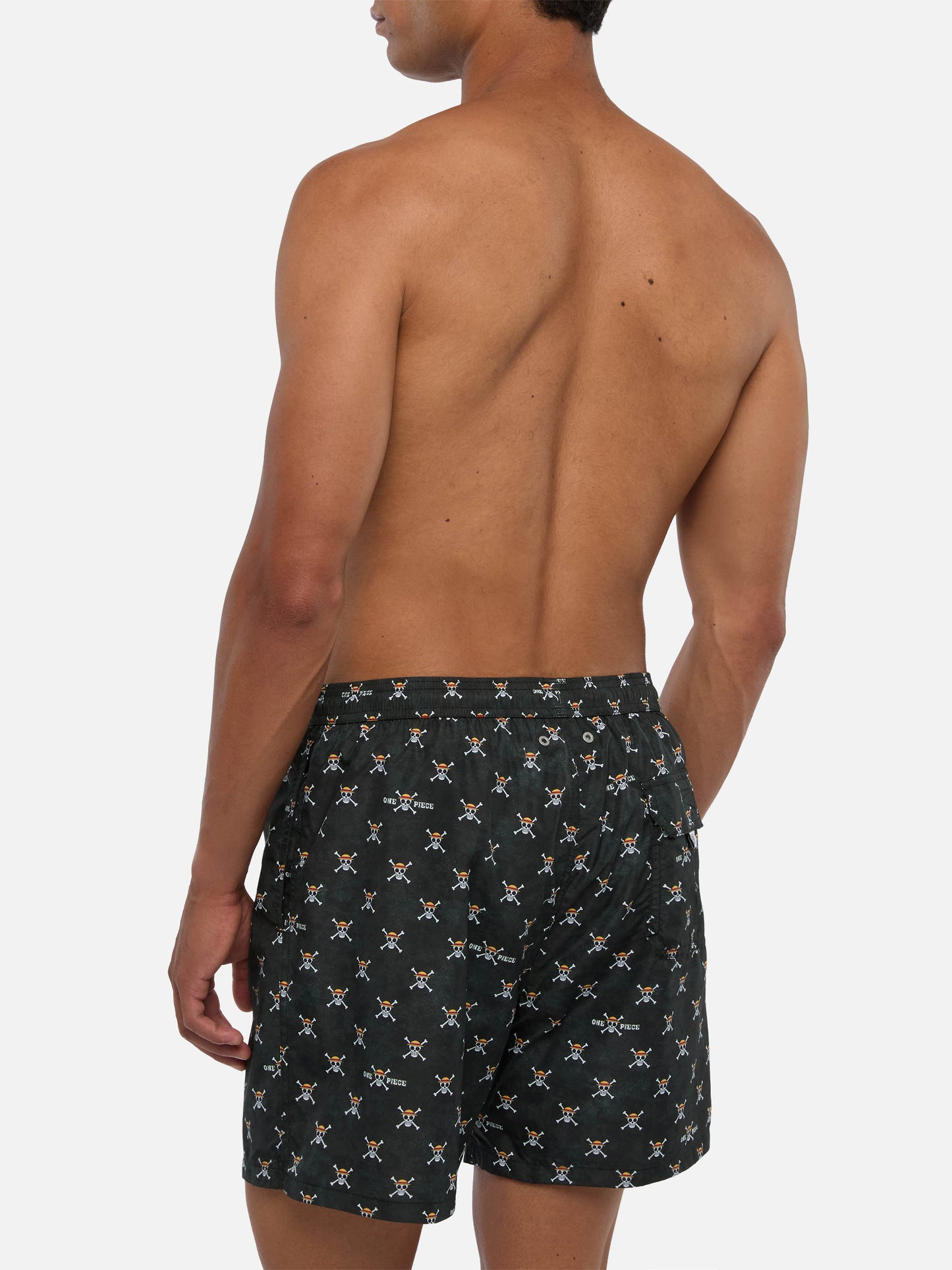 Lightweight fabric swim shorts Lighting with One Piece skull print | ONE PIECE® SPECIAL EDITION