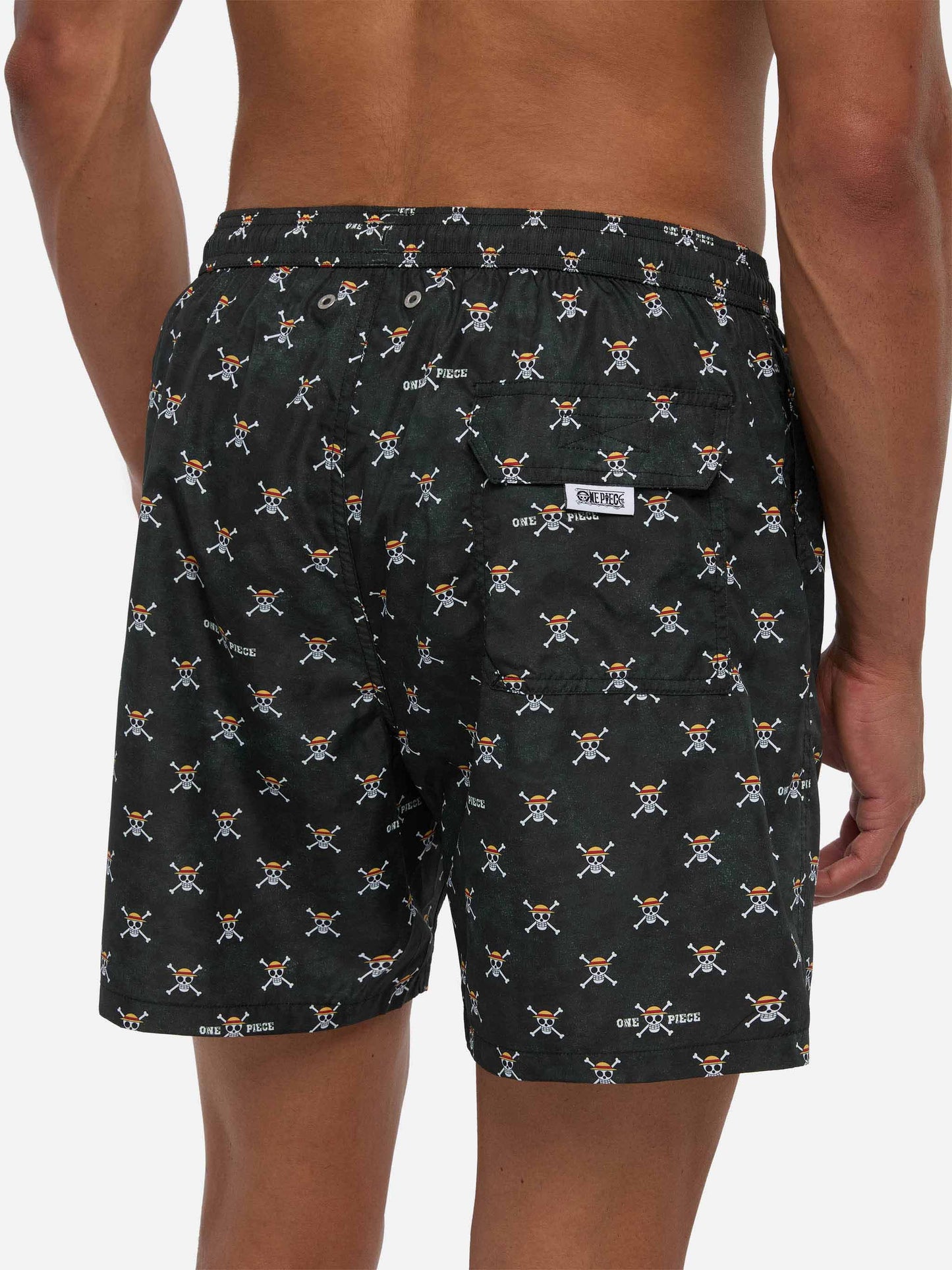 Lightweight fabric swim shorts Lighting with One Piece skull print | ONE PIECE® SPECIAL EDITION