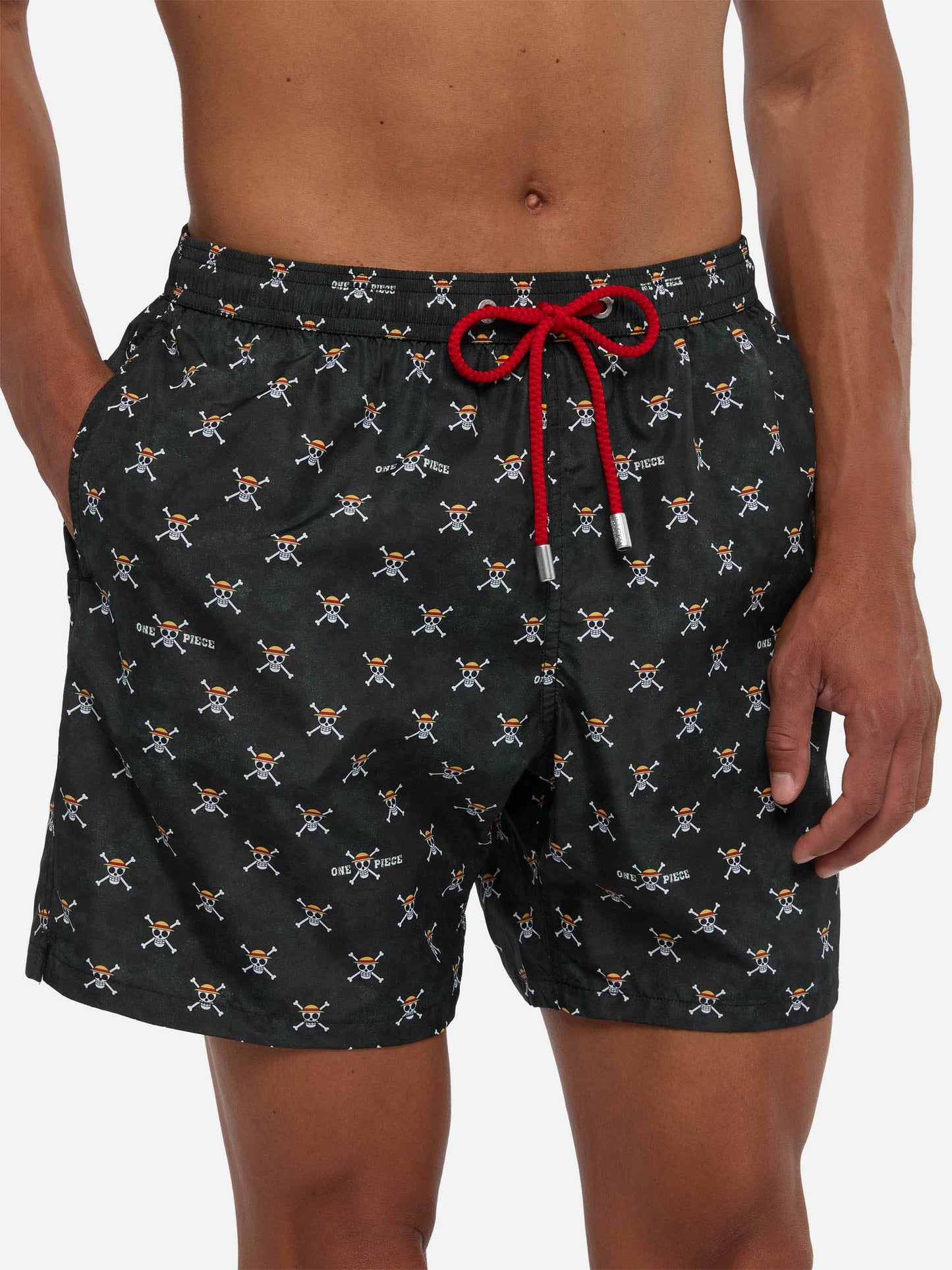 Lightweight fabric swim shorts Lighting with One Piece skull print | ONE PIECE® SPECIAL EDITION