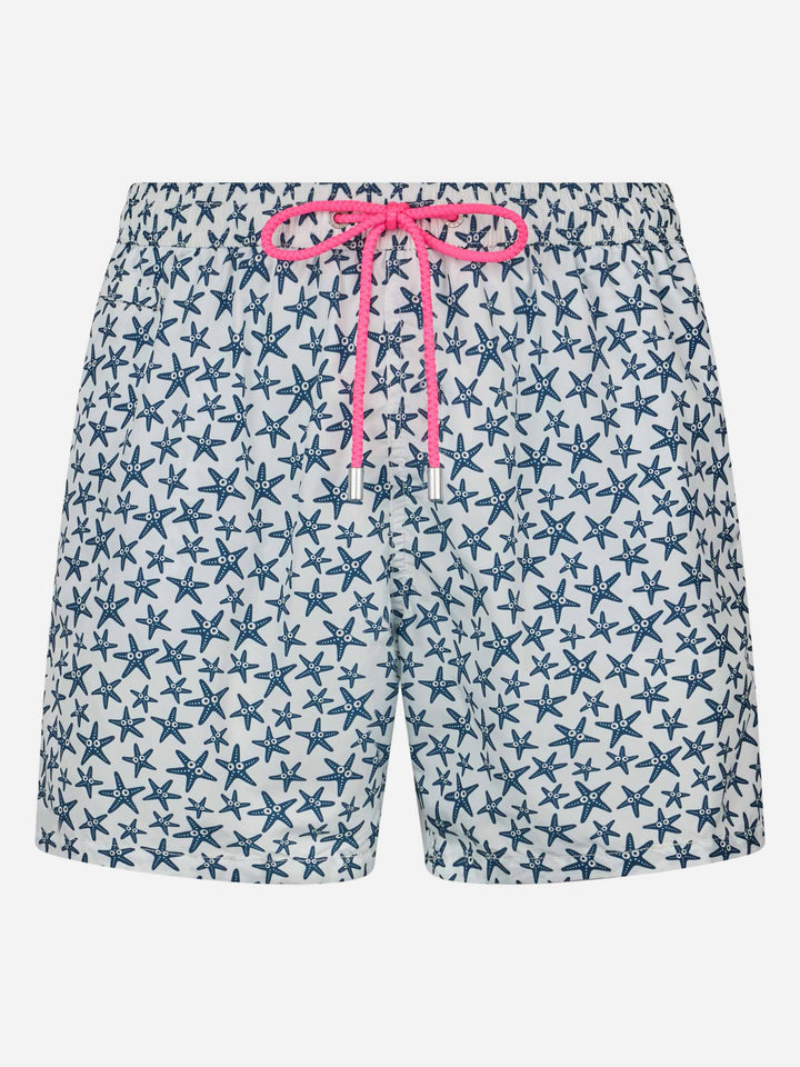 Costume da bagno da uomo in tessuto leggero Lighting Micro Fantasy con stampa stelle marine