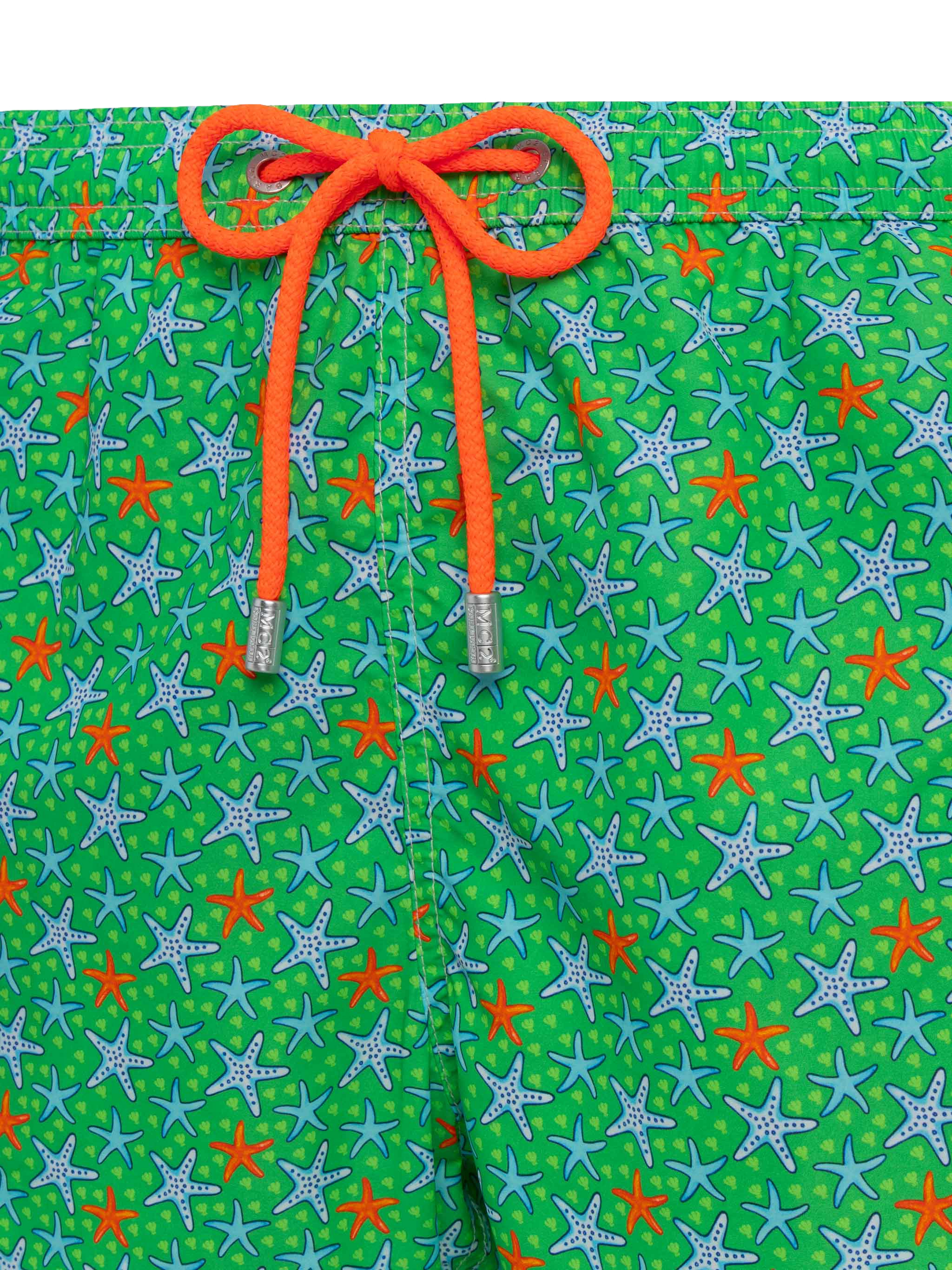 Man light fabric swim shorts with multicolor starfish print - MC2 Saint Barth