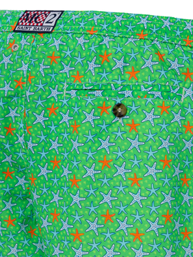 Man light fabric swim shorts with multicolor starfish print - MC2 Saint Barth