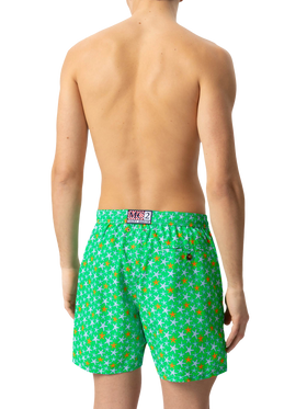 Man light fabric swim shorts with multicolor starfish print - MC2 Saint Barth