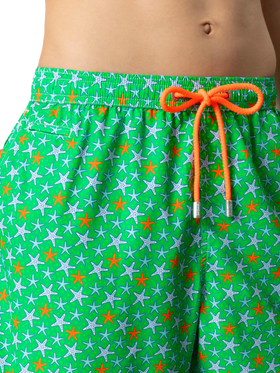 Man light fabric swim shorts with multicolor starfish print - MC2 Saint Barth