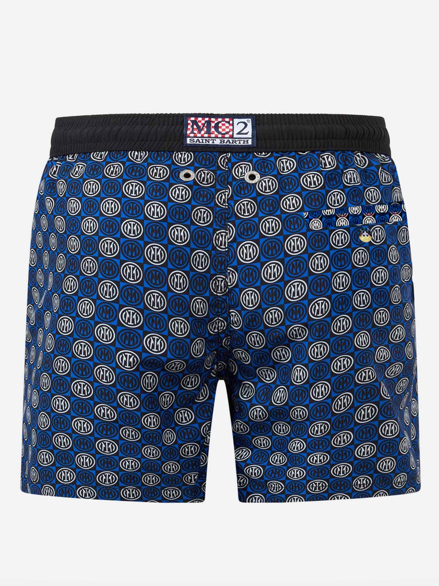 Lightweight fabric swim shorts Lighting with Inter print | INTER FC SPECIAL EDITION - MC2 Saint Barth