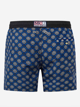 Lightweight fabric swim shorts Lighting with Inter print | INTER FC SPECIAL EDITION - MC2 Saint Barth