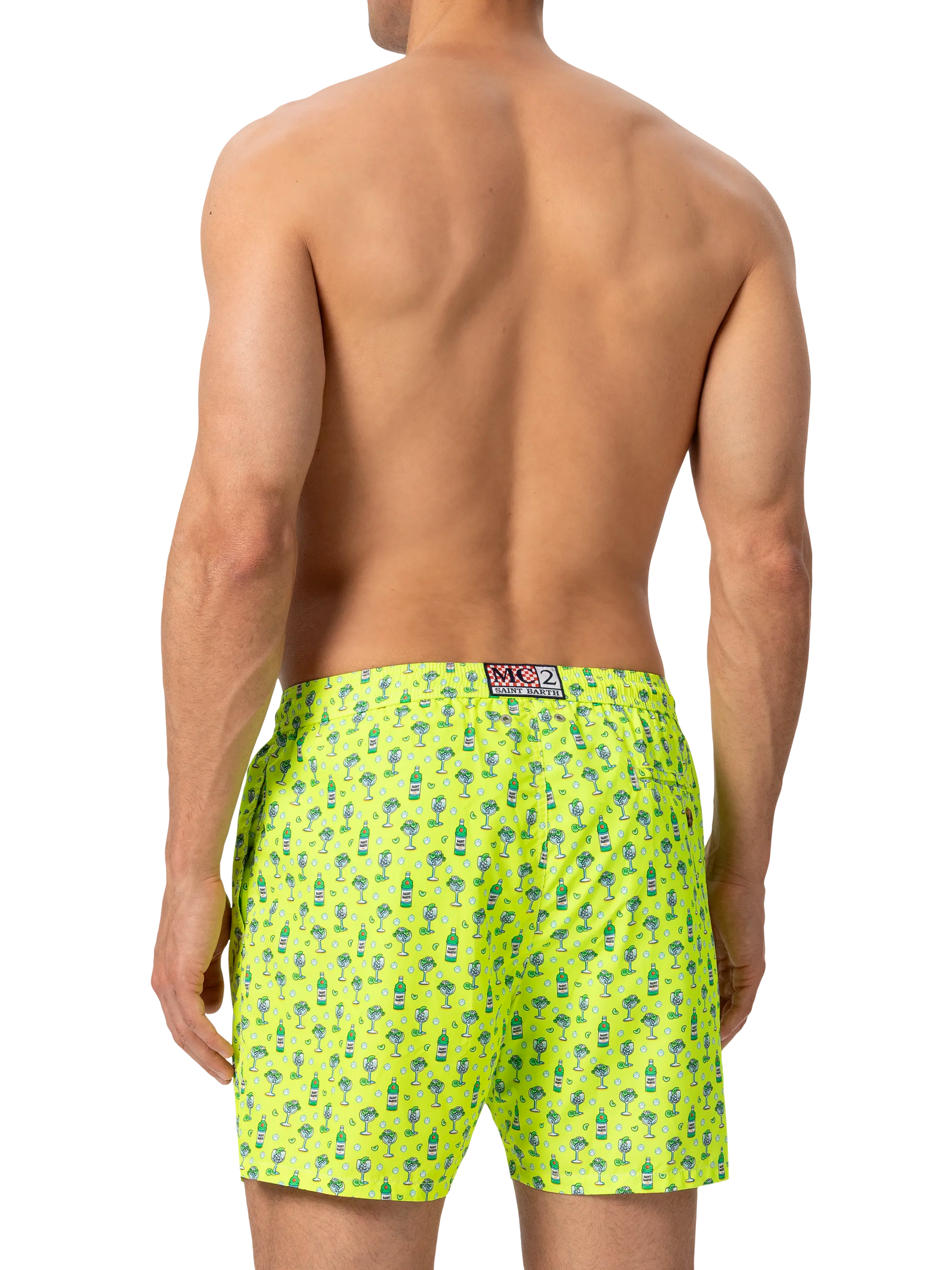 Lightweight fabric swim shorts Lighting with cocktail print - MC2 Saint Barth