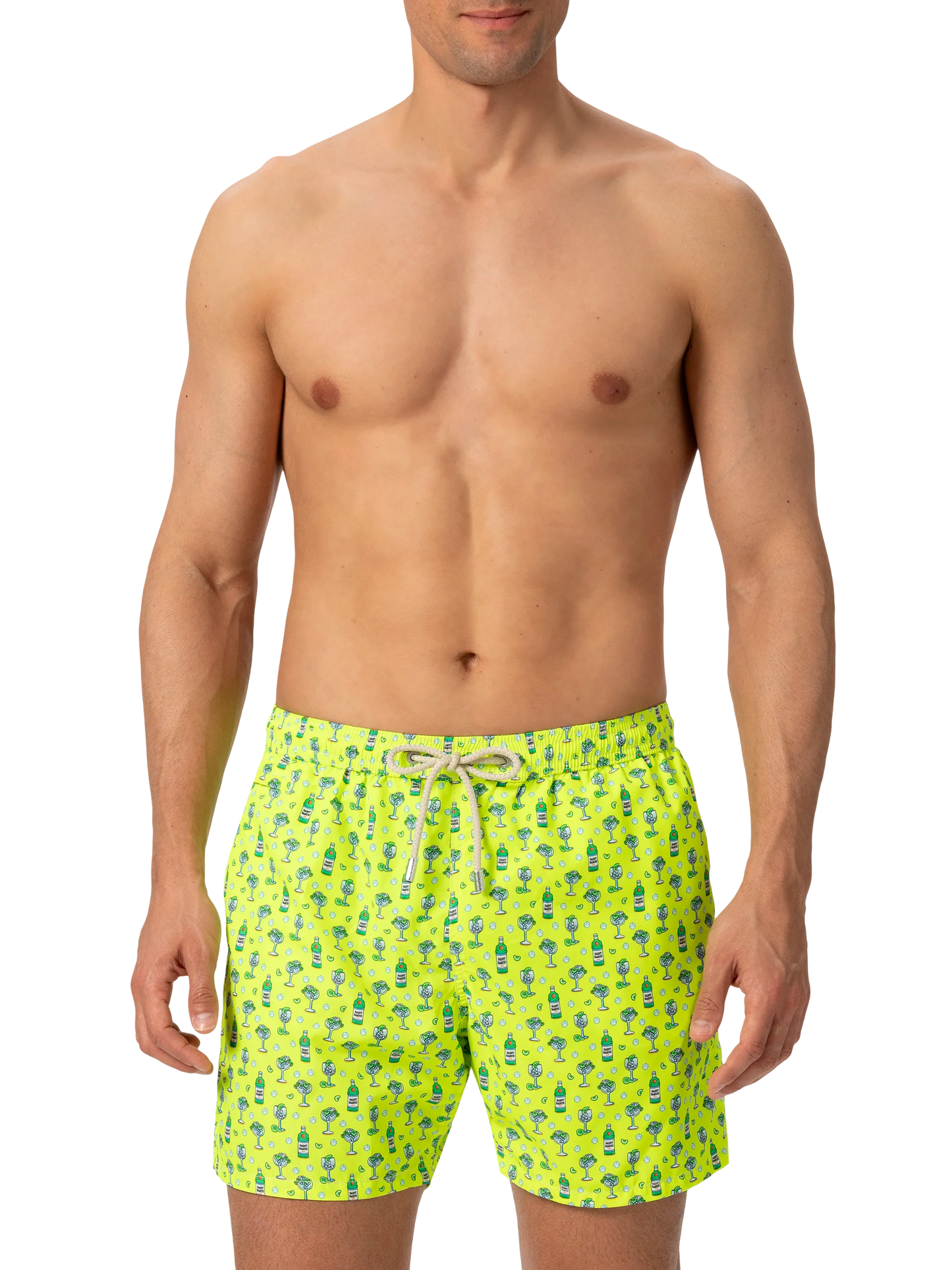 Lightweight fabric swim shorts Lighting with cocktail print - MC2 Saint Barth