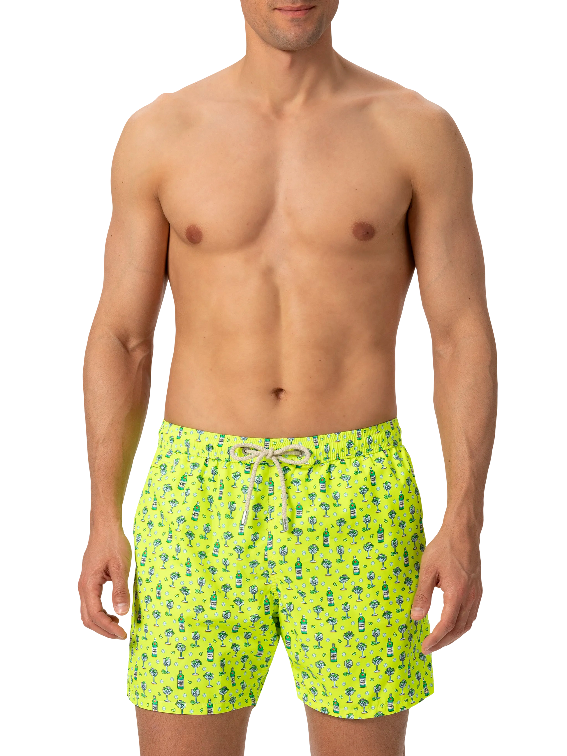 Lightweight fabric swim shorts Lighting with cocktail print - MC2 Saint Barth