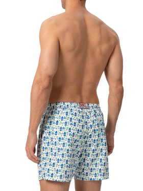 Lightweight fabric swim shorts Lighting with gin gym print - MC2 Saint Barth