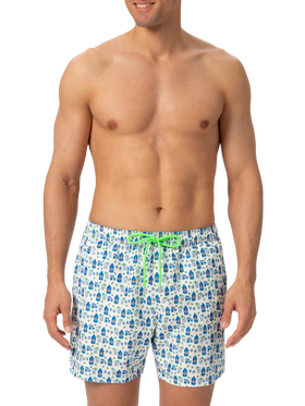Lightweight fabric swim shorts Lighting with gin gym print - MC2 Saint Barth