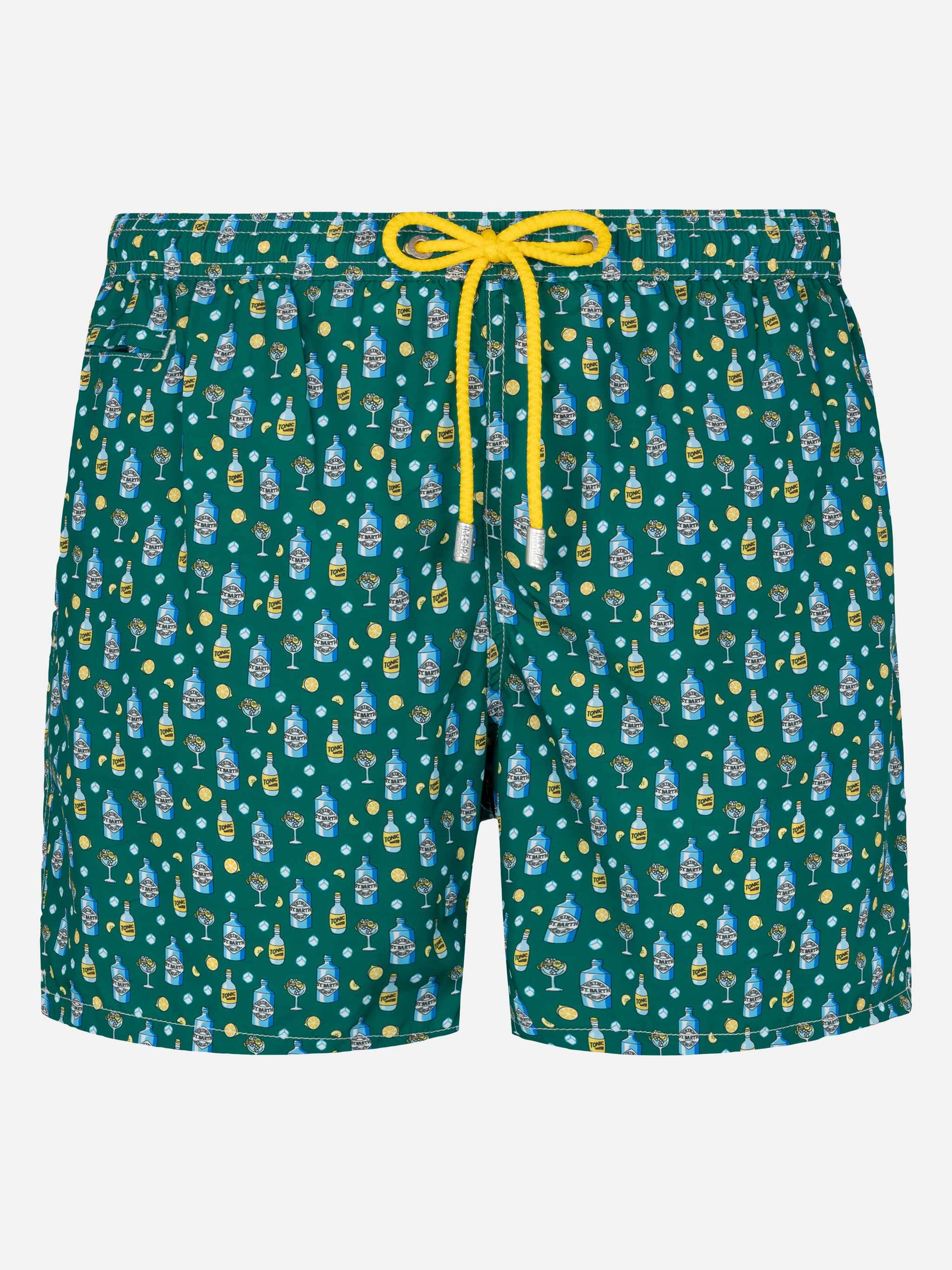 Lightweight fabric swim shorts Lighting with gin lemon print - MC2 Saint Barth