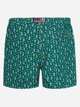 Lightweight fabric swim shorts Lighting with gin lemon print - MC2 Saint Barth