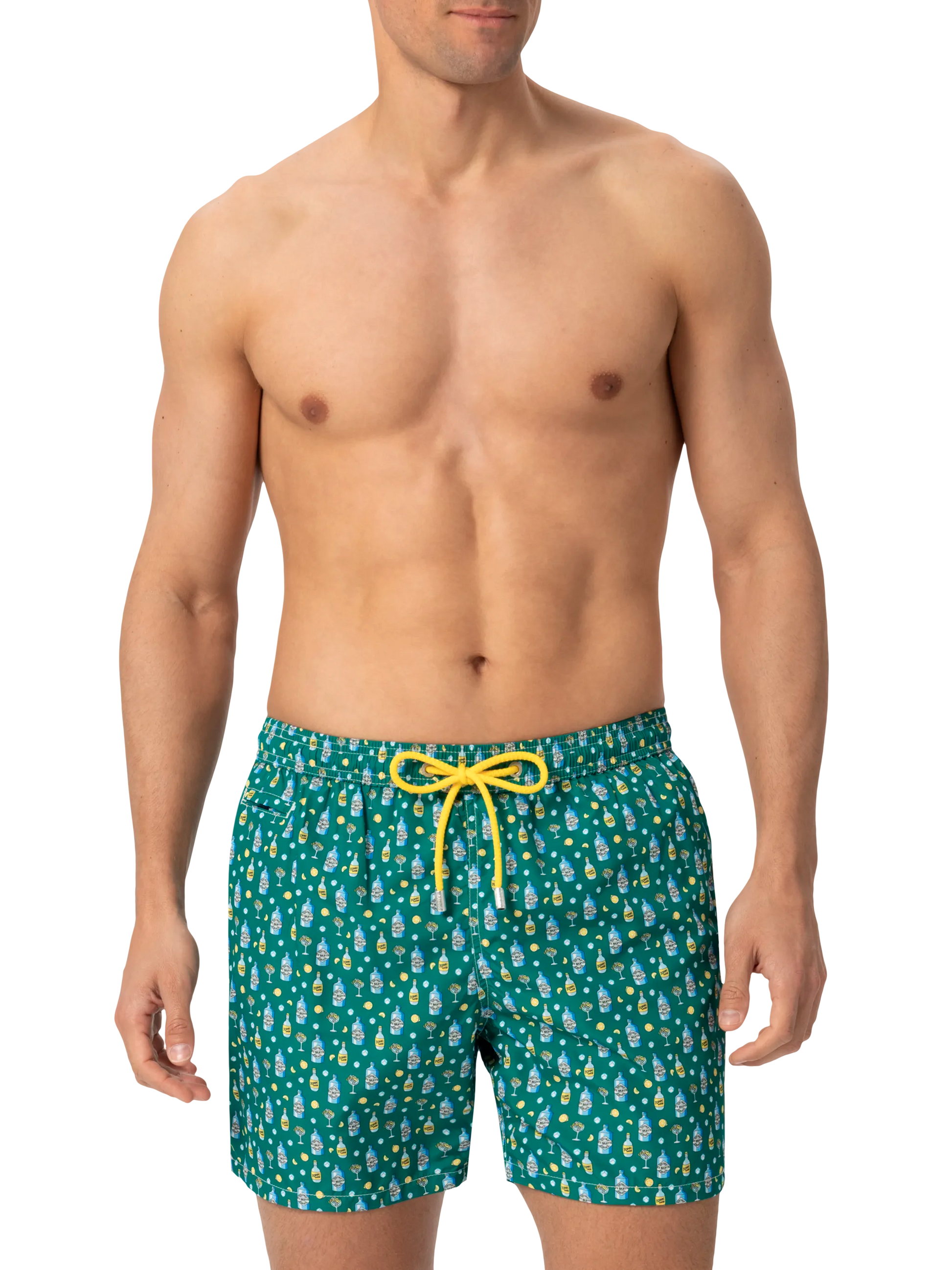 Lightweight fabric swim shorts Lighting with gin lemon print - MC2 Saint Barth