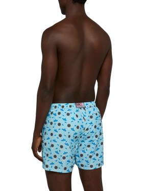 Lightweight fabric swim shorts Lighting with watch print - MC2 Saint Barth