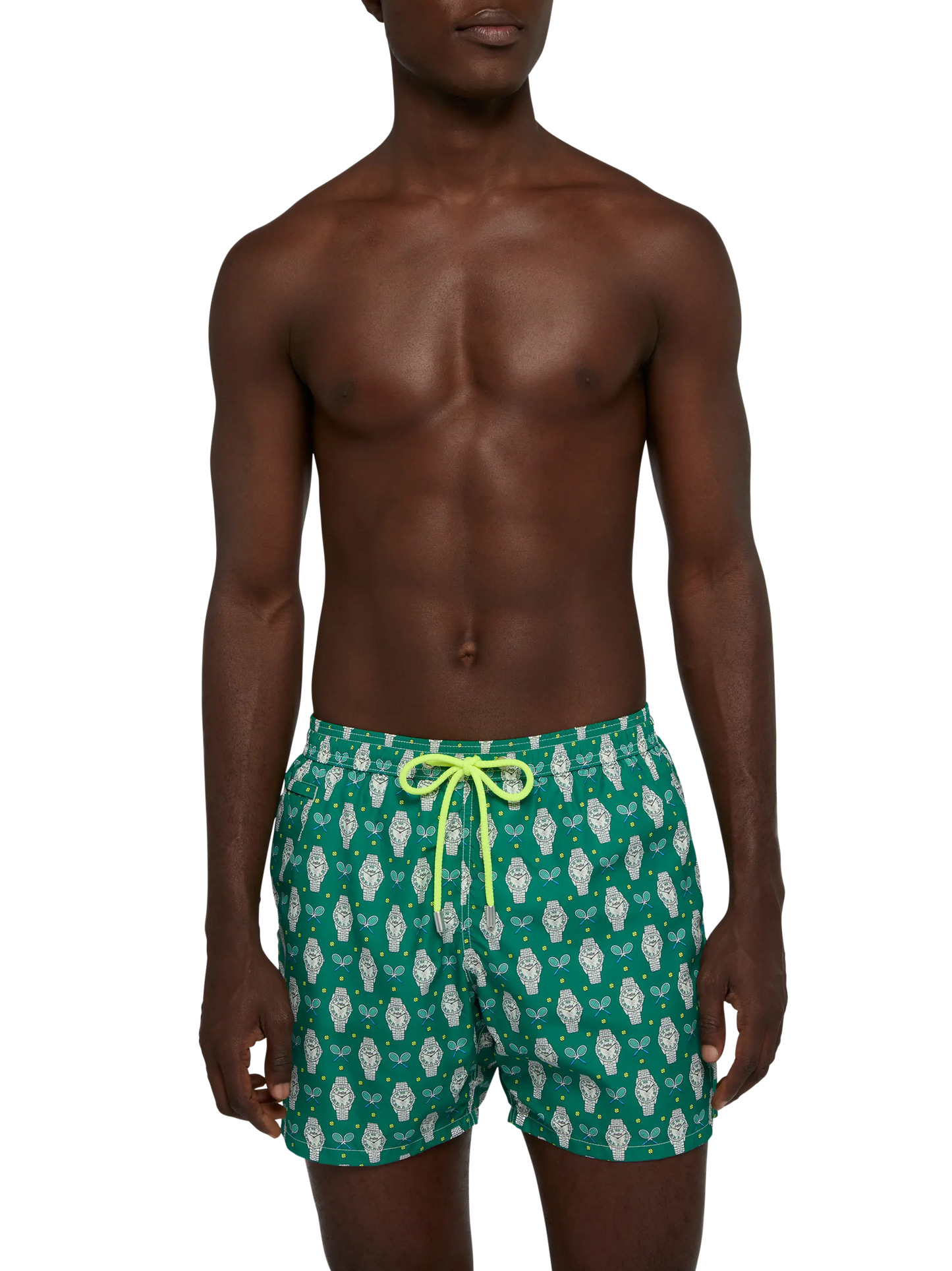 Lightweight fabric swim shorts Lighting with watch print - MC2 Saint Barth