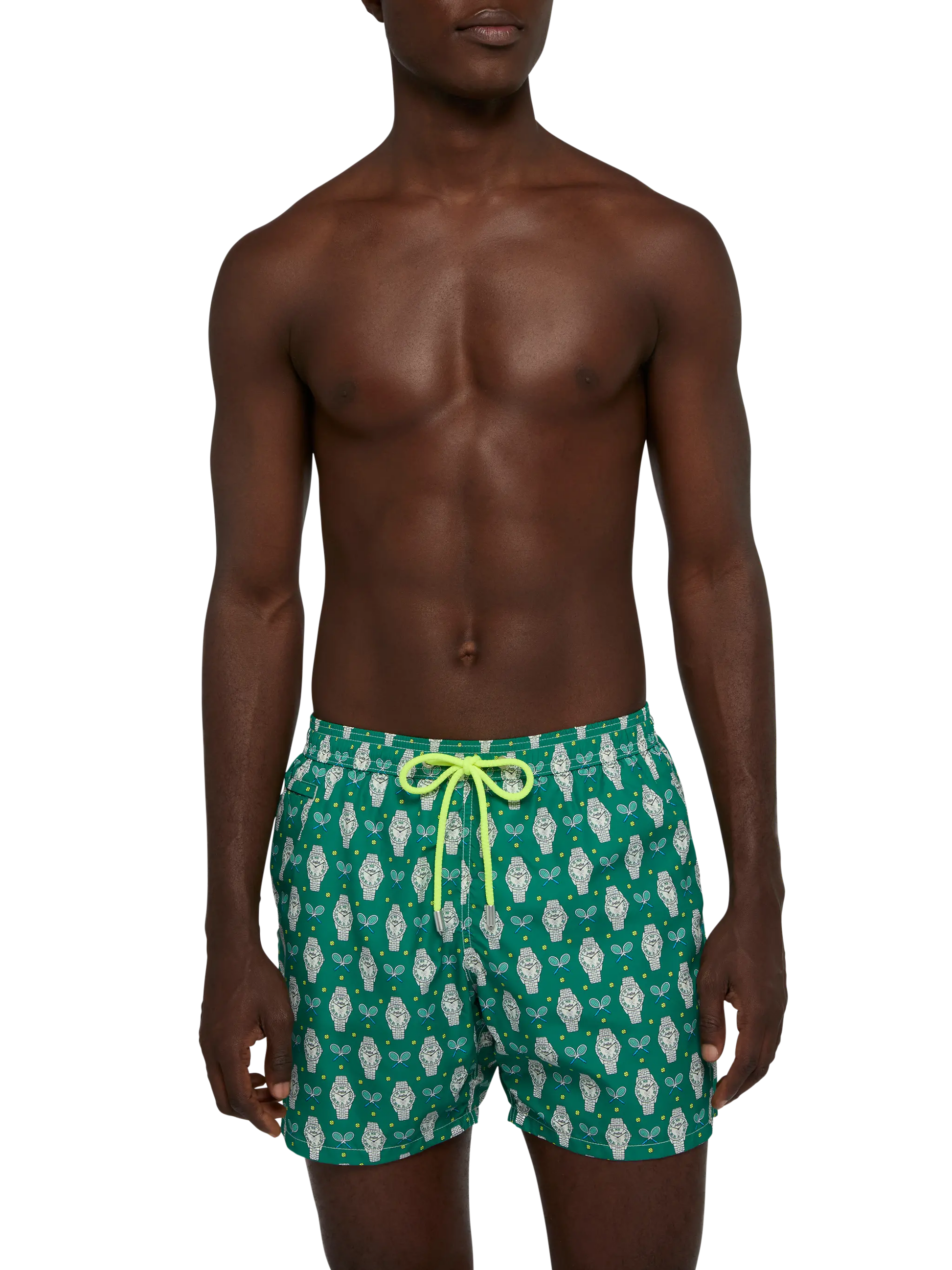 Lightweight fabric swim shorts Lighting with watch print - MC2 Saint Barth