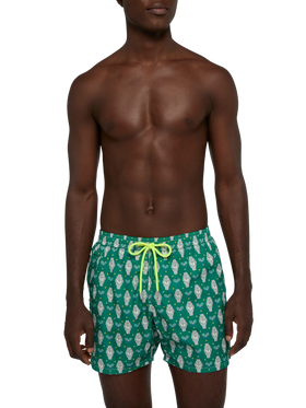 Lightweight fabric swim shorts Lighting with watch print - MC2 Saint Barth