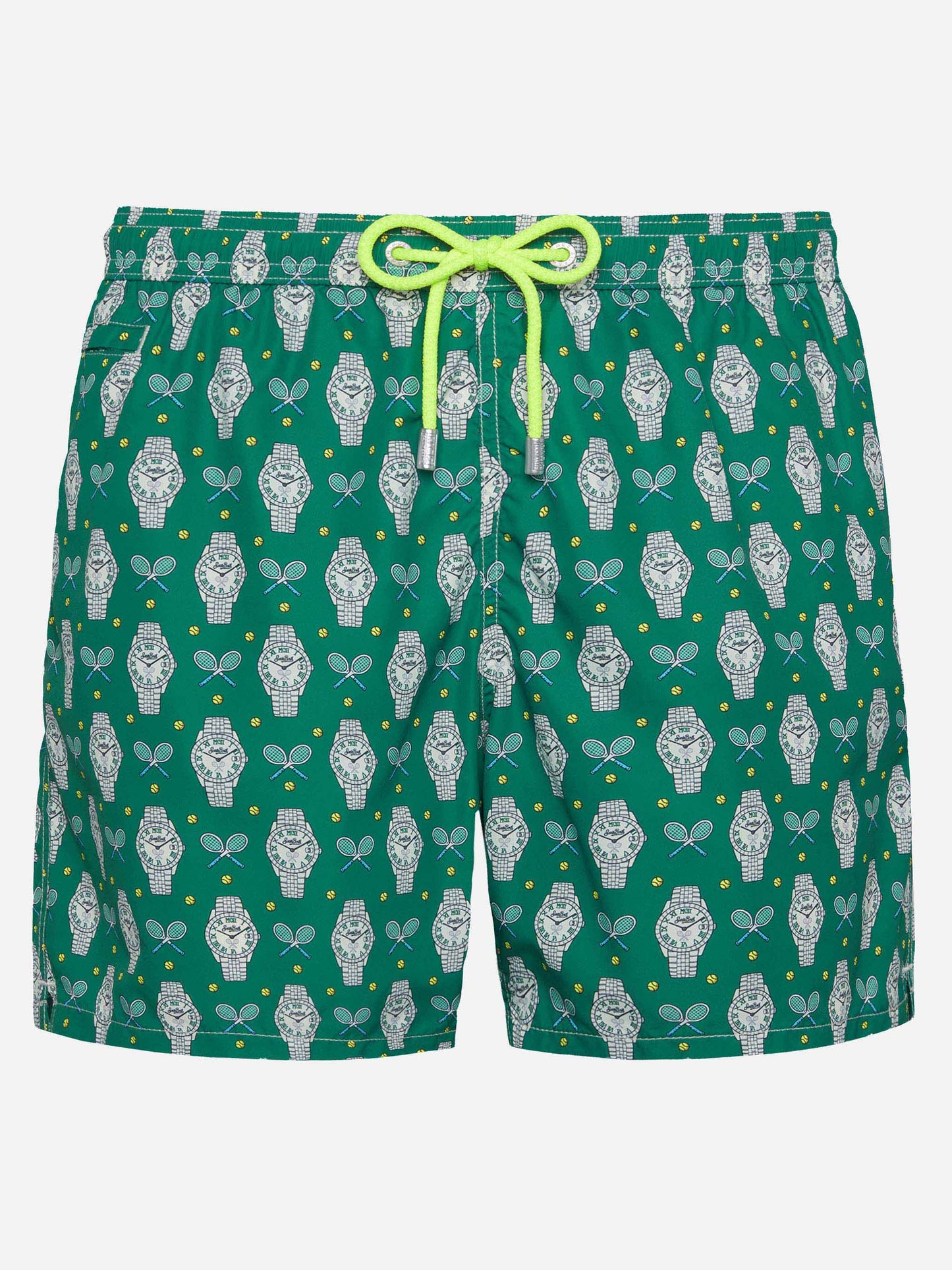 Lightweight fabric swim shorts Lighting with watch print - MC2 Saint Barth
