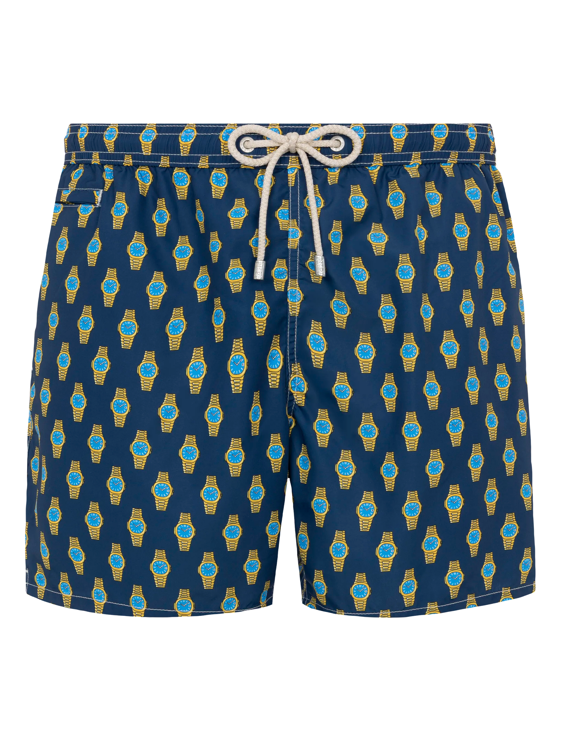 Lightweight fabric swim shorts Lighting with watch print - MC2 Saint Barth
