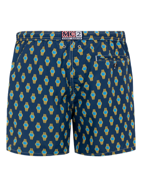 Lightweight fabric swim shorts Lighting with watch print - MC2 Saint Barth