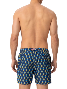 Lightweight fabric swim shorts Lighting with watch print - MC2 Saint Barth