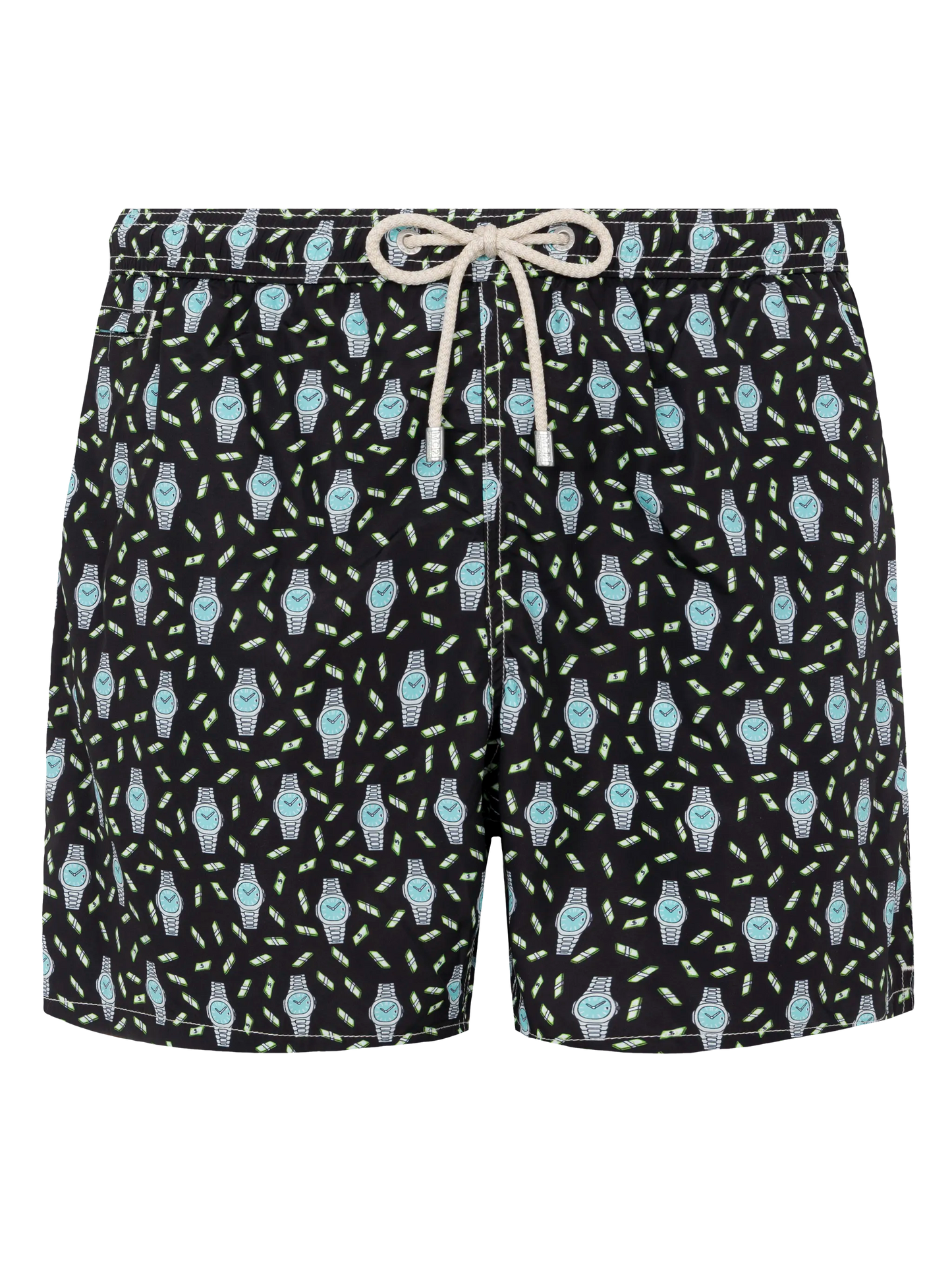 Lightweight fabric swim shorts Lighting with watch print - MC2 Saint Barth
