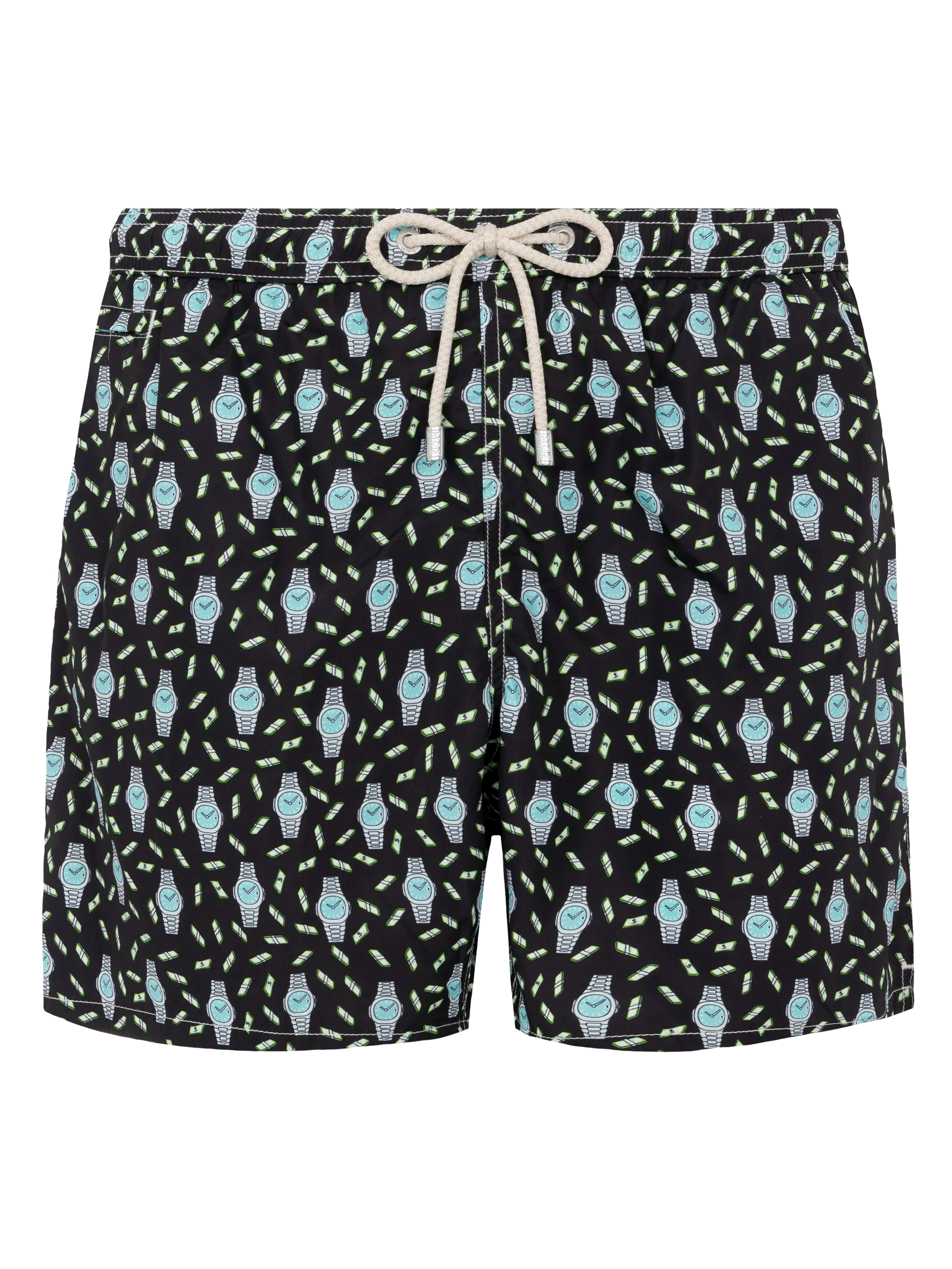 Lightweight fabric swim shorts Lighting with watch print - MC2 Saint Barth