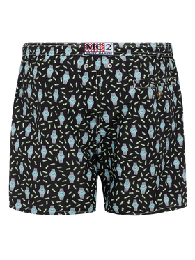 Lightweight fabric swim shorts Lighting with watch print - MC2 Saint Barth