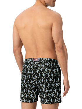 Lightweight fabric swim shorts Lighting with watch print - MC2 Saint Barth
