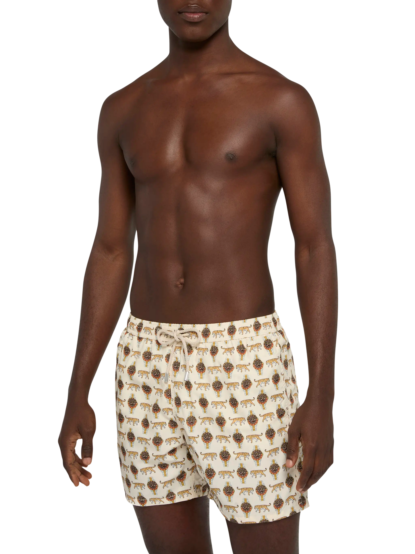 Lightweight fabric swim shorts Lighting with watch print - MC2 Saint Barth