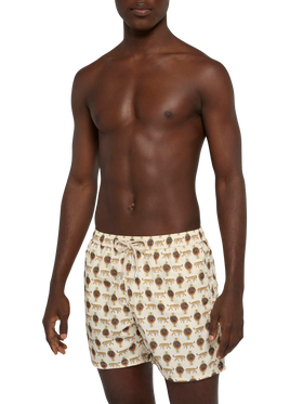 Lightweight fabric swim shorts Lighting with watch print - MC2 Saint Barth