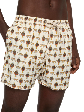 Lightweight fabric swim shorts Lighting with watch print - MC2 Saint Barth