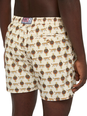 Lightweight fabric swim shorts Lighting with watch print - MC2 Saint Barth