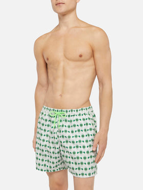 Lightweight fabric swim shorts Lighting with watch print - MC2 Saint Barth