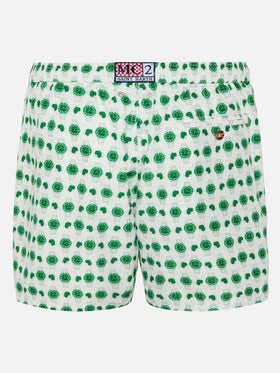 Badeshorts aus leichtem Stoff „Lighting“ mit Uhren-Print