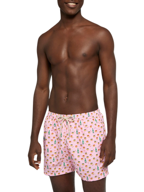 Lightweight fabric swim shorts Lighting with caviar and bollicine print - MC2 Saint Barth