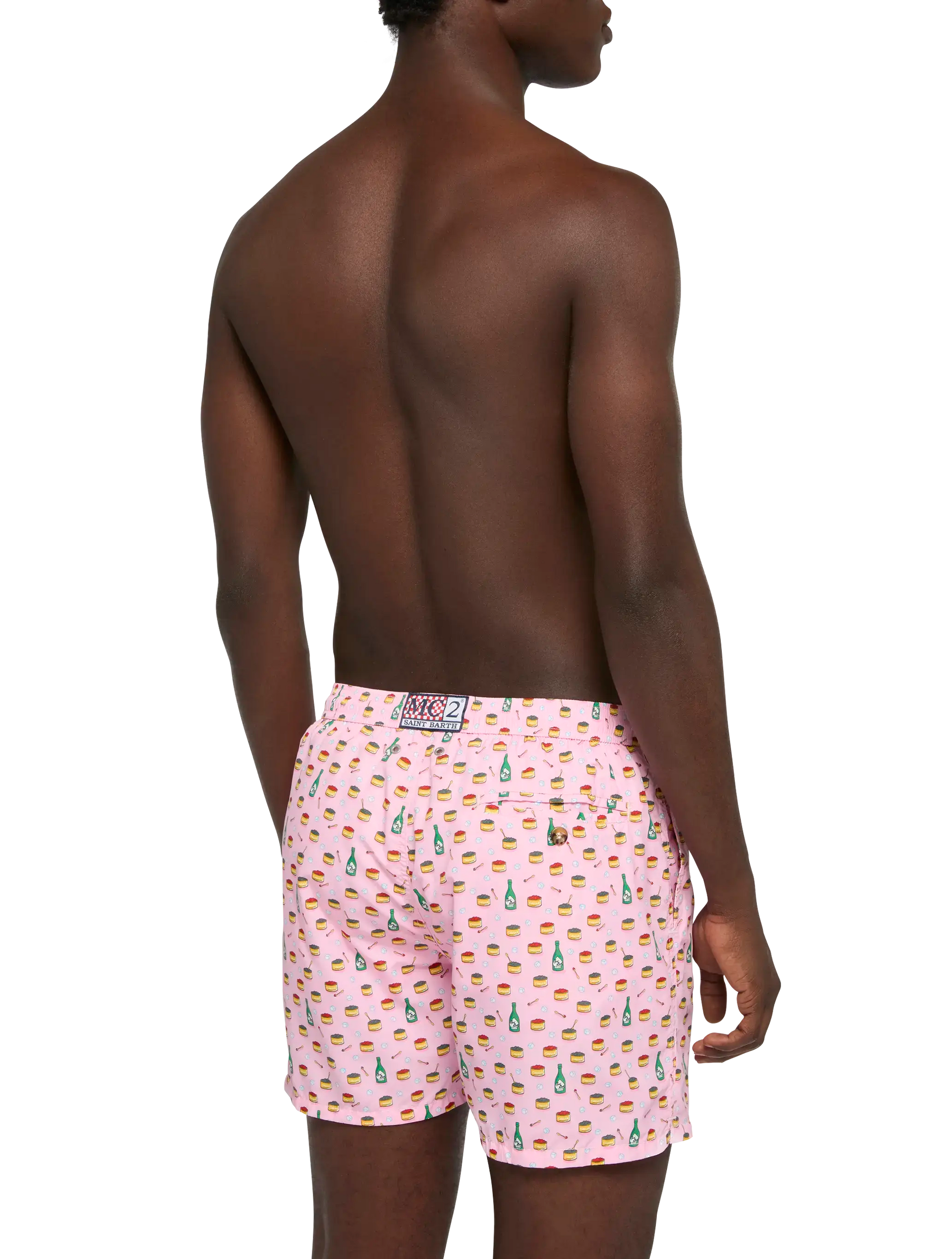 Lightweight fabric swim shorts Lighting with caviar and bollicine print - MC2 Saint Barth