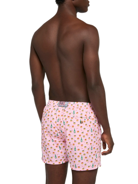 Lightweight fabric swim shorts Lighting with caviar and bollicine print - MC2 Saint Barth