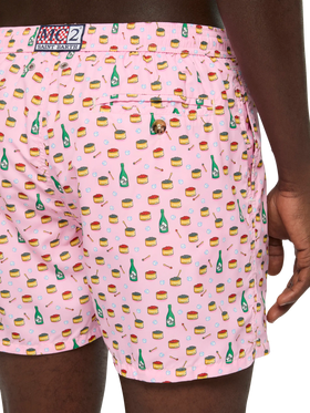 Lightweight fabric swim shorts Lighting with caviar and bollicine print - MC2 Saint Barth